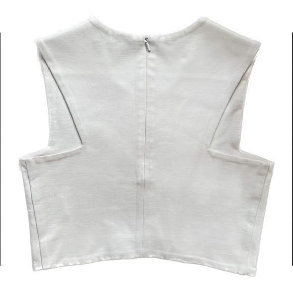 TALULA WHITE FORMAL CROP TOP (XS) - Picture 2 of 2